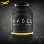 KAGED Whey Protein Shake in Pakistan – Chocolate Isolate 3LB with 25g Protein per Serving Front Label