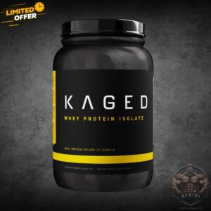 KAGED Whey Protein Shake in Pakistan – Vanilla Isolate 3LB with 25g Protein per Serving Front Label