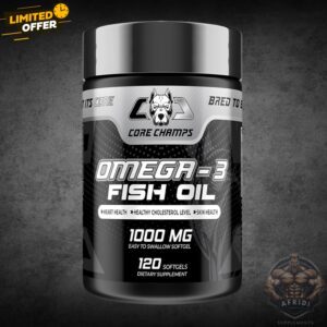 Omega-3 Fish Oil By Core Champs 1000 mg 120 Softgels – Omega 3 capsules and fish oil supplements in Pakistan
