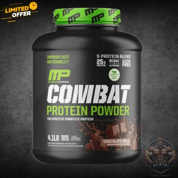 Combat Protein Powder by MusclePharm Chocolate Milk 4.1 lb – Protein Supplement in Pakistan
