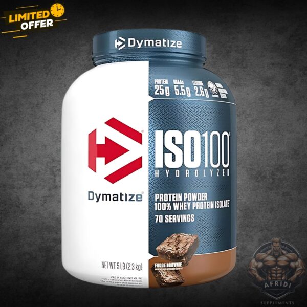 Dymatize ISO100 Fudge Brownie 5Lb protein powder in Pakistan for lean muscle and chocolate lovers Dymatize ISO100 Fudge Brownie 5Lb protein powder in Pakistan for lean muscle and chocolate lovers