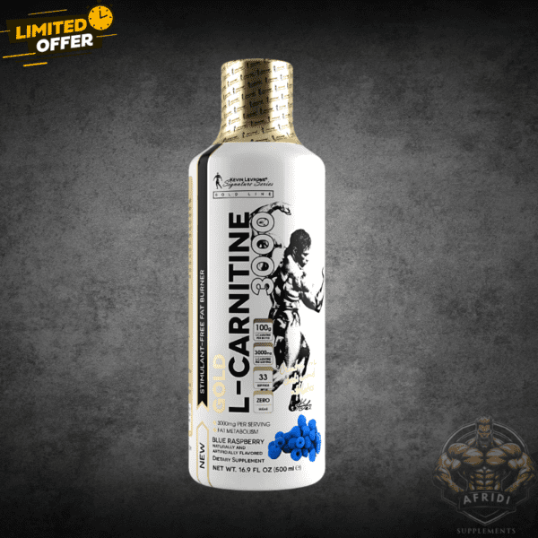 Anabolic L Carnitine Liquid (1) Gold L-Carnitine Supplement in Pakistan – Kevin Levrone 3000 Liquid with 33 Servings Bottle Front View