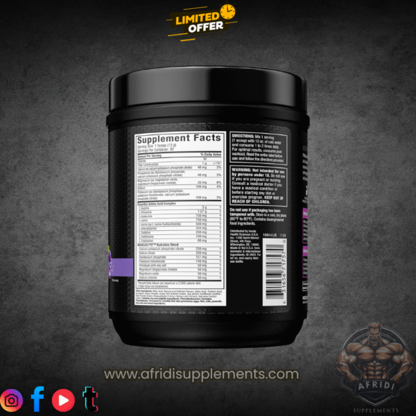 MuscleTech EAA+SUPPLEMENT FACTS