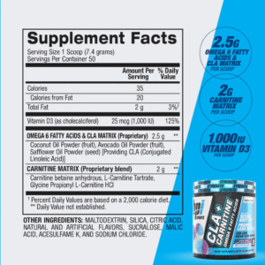 CLA + Carnitine Pakistan – Non-Stimulant Fat Burner by BPI Sports