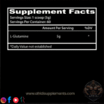 5g L-Glutamine scoop – Asylum Cabinet post-workout recovery powder