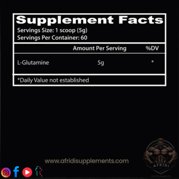 5g L-Glutamine scoop – Asylum Cabinet post-workout recovery powder
