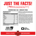 Carnivor Mass nutritional facts beef protein